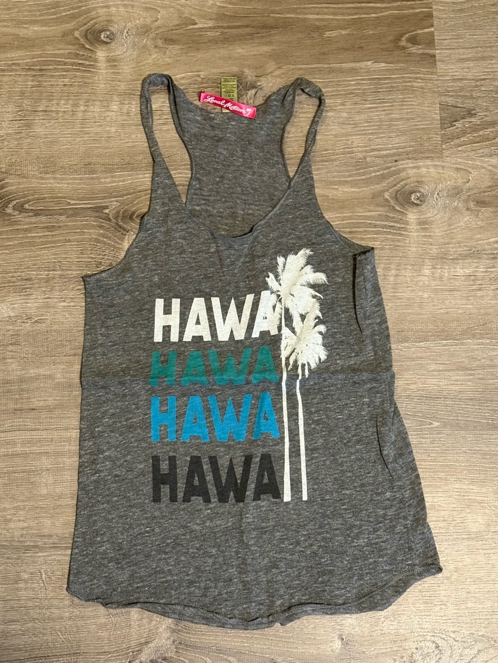 Hawaii Exclusive Local Motion Palm Tree Tank Top Racerback Shirt